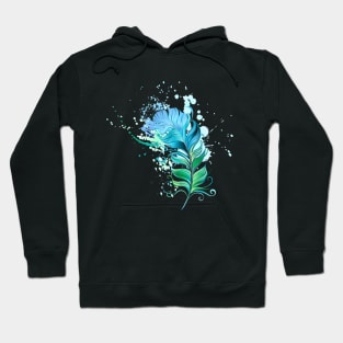 Green Feather ( Watercolor Feather ) Hoodie